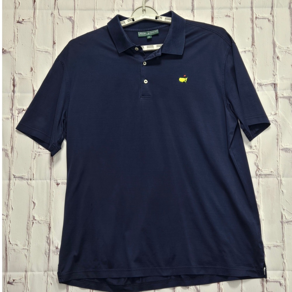 The Masters Collection Augusta National Mens XL Blue Cotton PGA Golf Polo Shirt